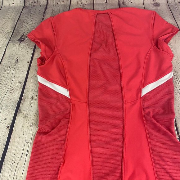 Nike Women Fit Dry Top Pink Athletic Fitted Shirt - Picture 5 of 7